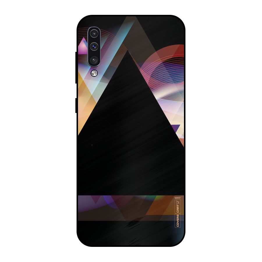 Triangle Black Abstract Metal Back Case for Galaxy A50