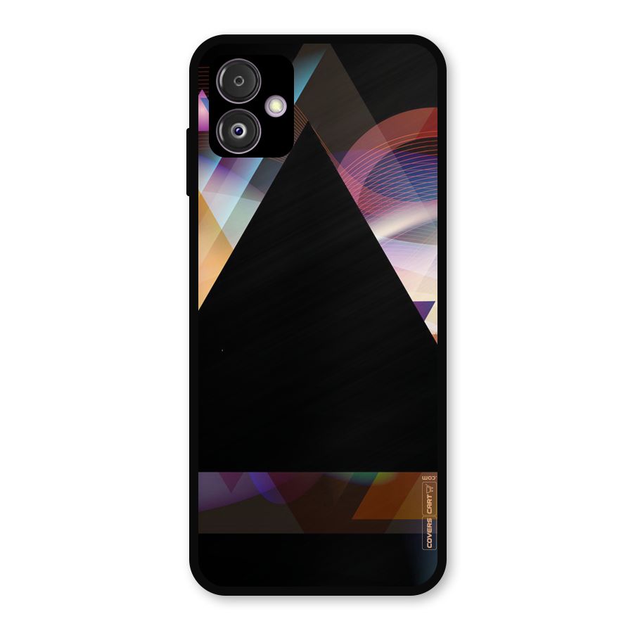 Triangle Black Abstract Metal Back Case for Galaxy F14