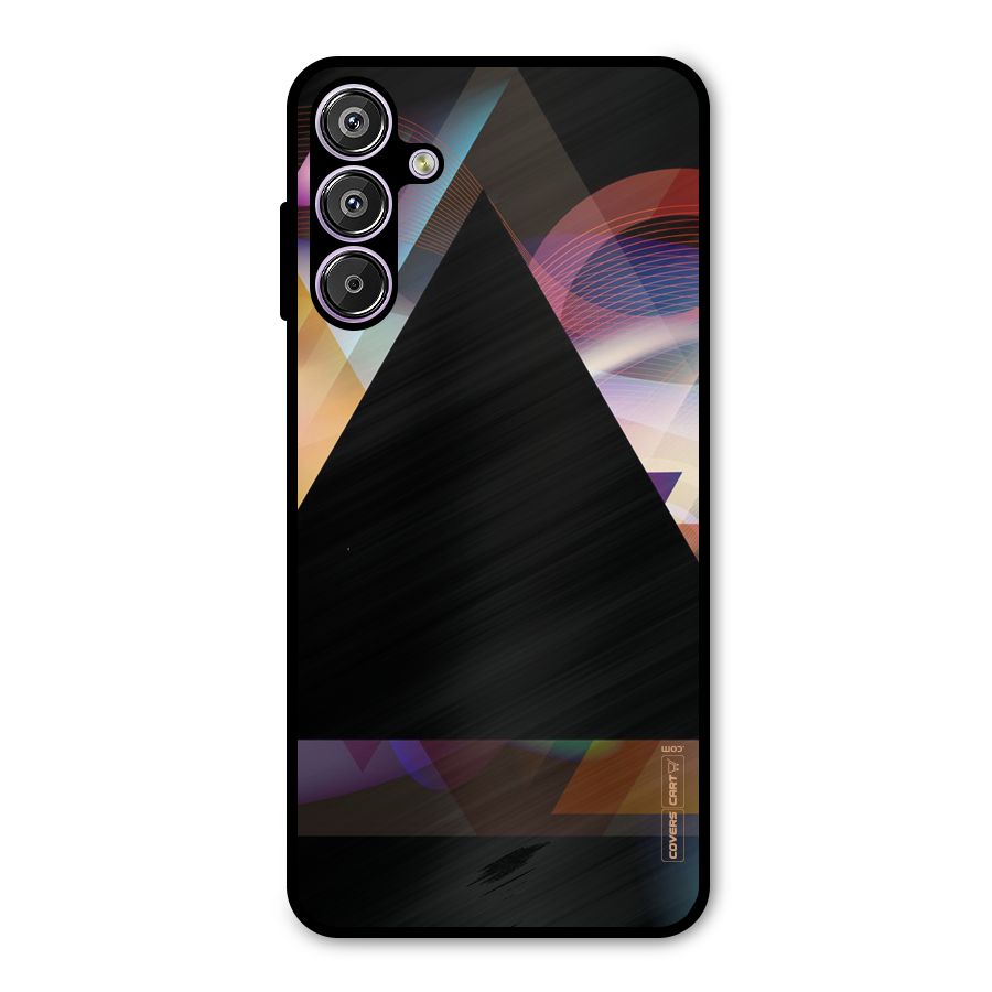 Triangle Black Abstract Metal Back Case for Galaxy F15