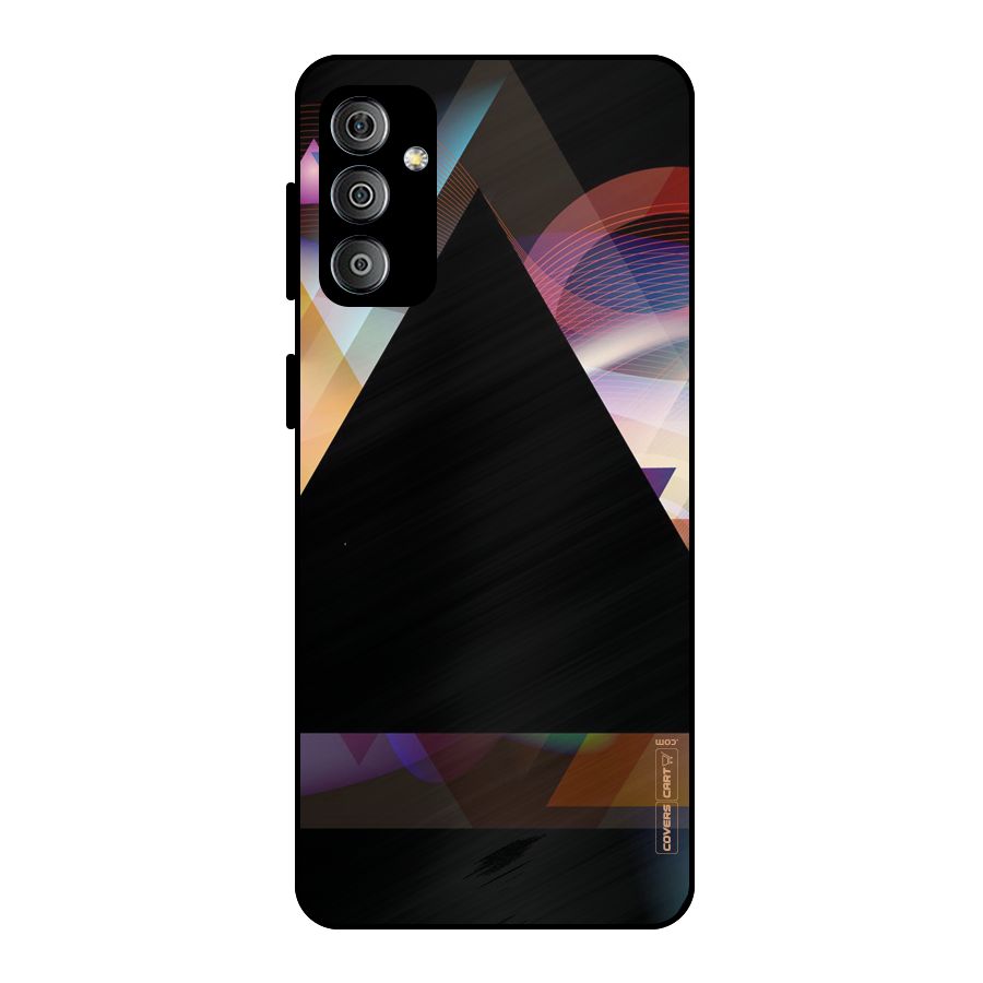 Triangle Black Abstract Metal Back Case for Galaxy F23