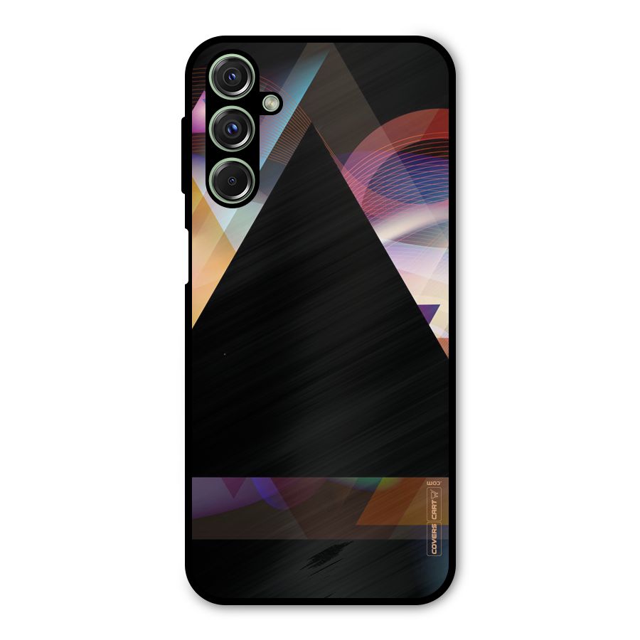 Triangle Black Abstract Metal Back Case for Galaxy F34
