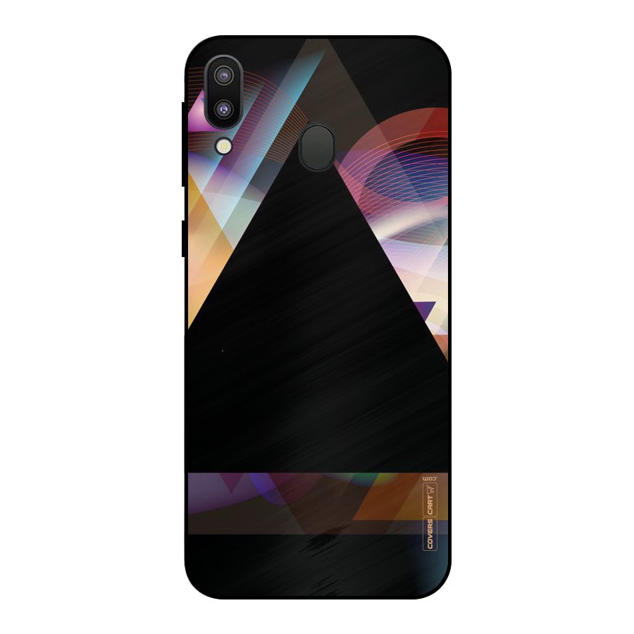 Triangle Black Abstract Metal Back Case for Galaxy M20