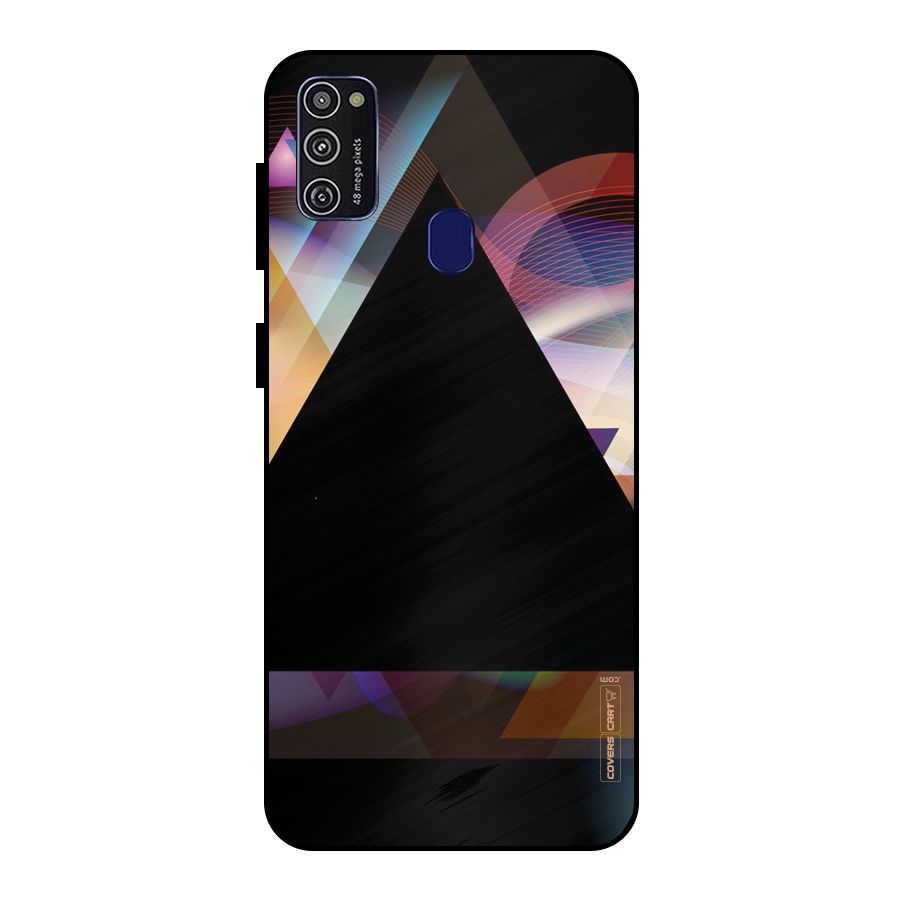 Triangle Black Abstract Metal Back Case for Galaxy M30s