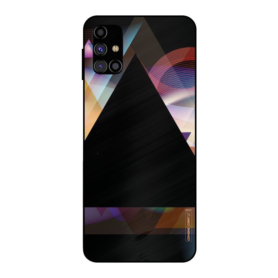 Triangle Black Abstract Metal Back Case for Galaxy M31s