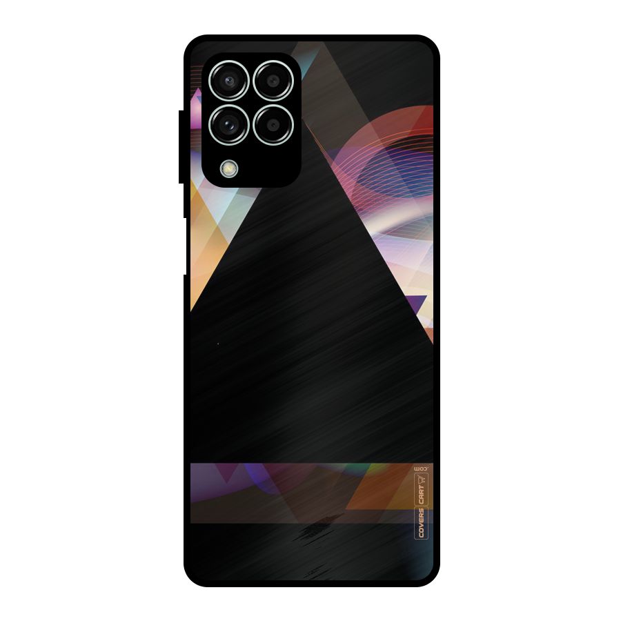 Triangle Black Abstract Metal Back Case for Galaxy M33