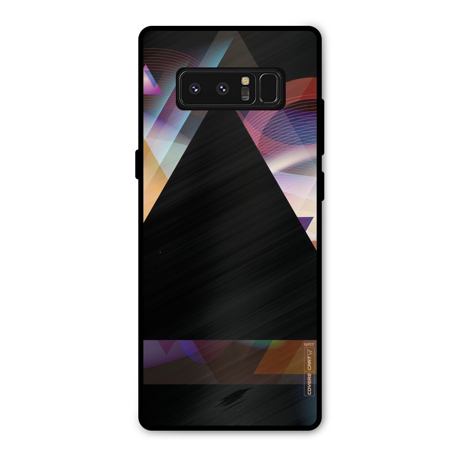Triangle Black Abstract Metal Back Case for Galaxy Note 8