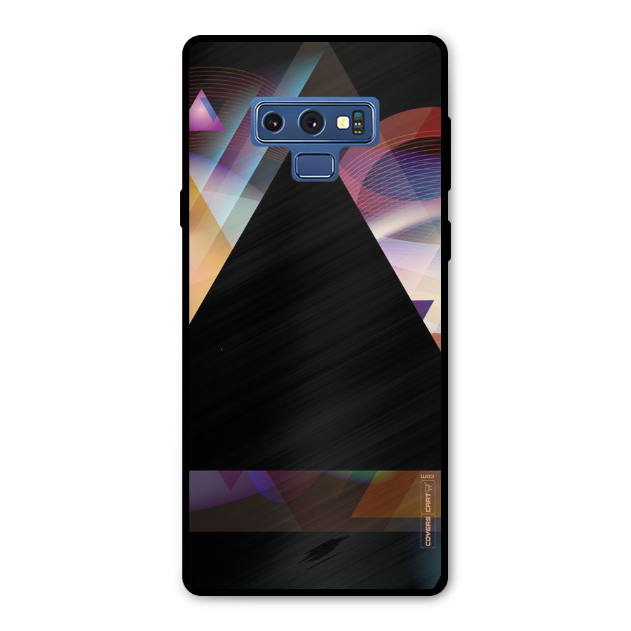 Triangle Black Abstract Metal Back Case for Galaxy Note 9