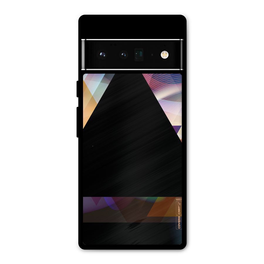 Triangle Black Abstract Metal Back Case for Google Pixel 6 Pro