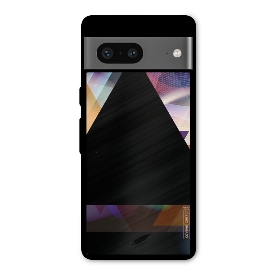 Triangle Black Abstract Metal Back Case for Google Pixel 7
