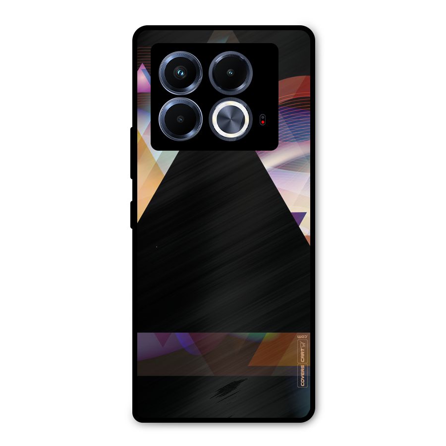 Triangle Black Abstract Metal Back Case for Infinix Note 40 5G