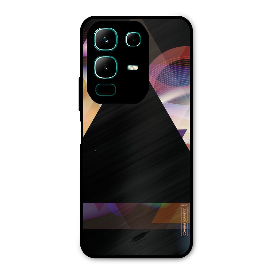 Triangle Black Abstract Metal Back Case for Infinix Note 50x
