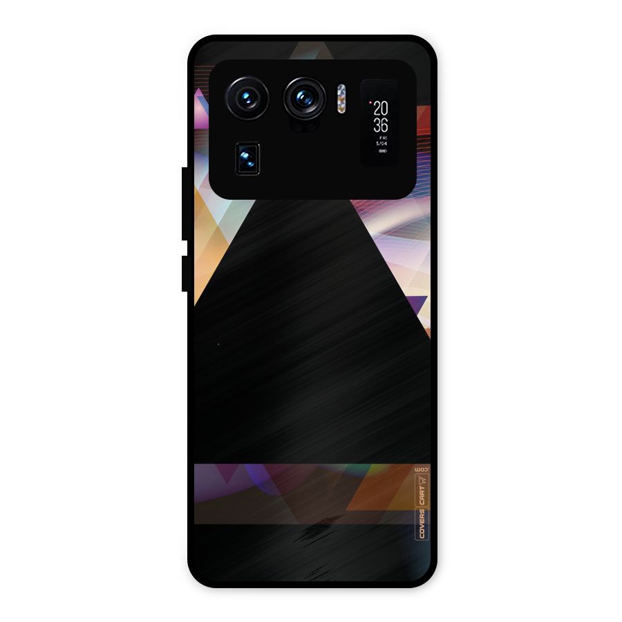 Triangle Black Abstract Metal Back Case for Mi 11 Ultra