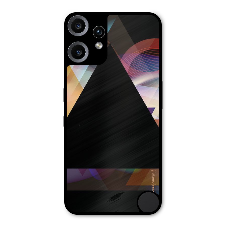 Triangle Black Abstract Metal Back Case for Nothing CMF Phone 2 Pro
