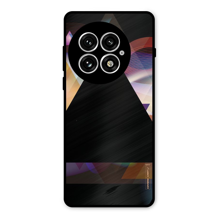 Triangle Black Abstract Metal Back Case for OnePlus 13
