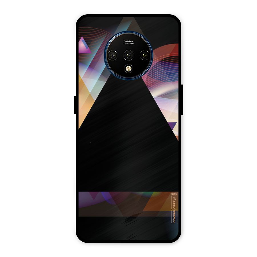 Triangle Black Abstract Metal Back Case for OnePlus 7T