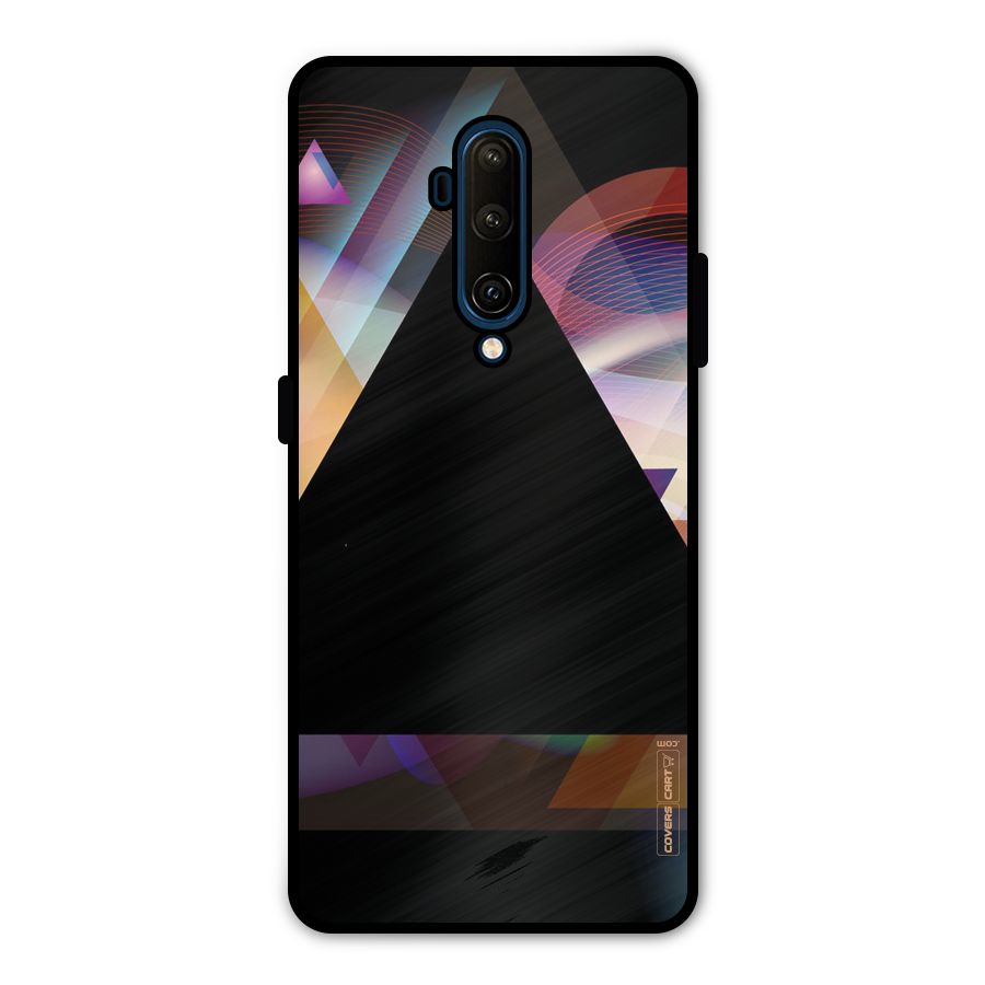 Triangle Black Abstract Metal Back Case for OnePlus 7T Pro
