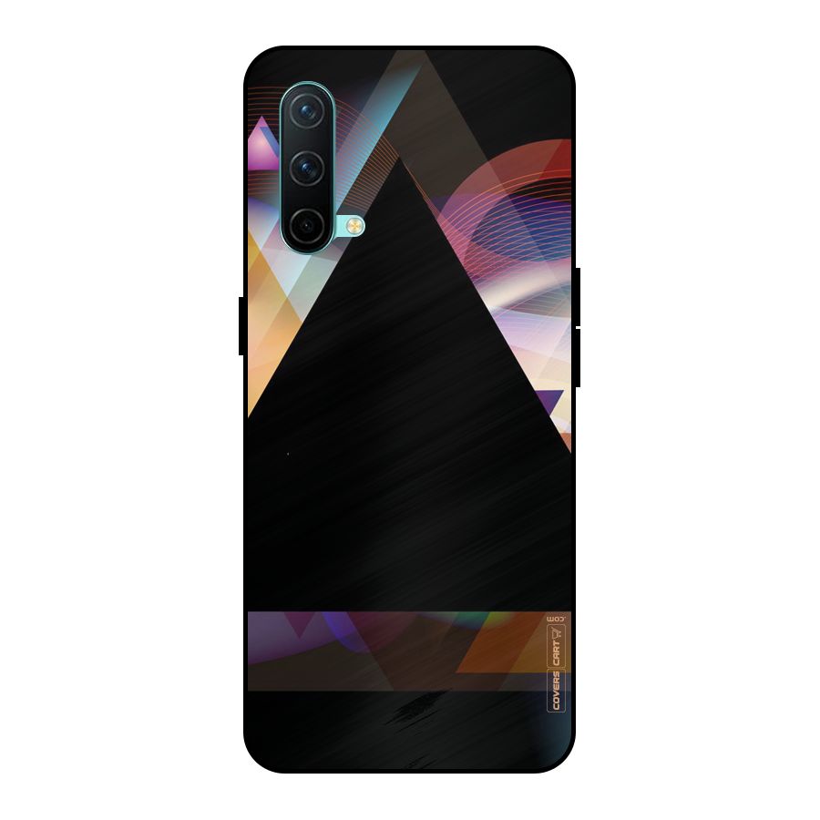 Triangle Black Abstract Metal Back Case for OnePlus Nord CE 5G