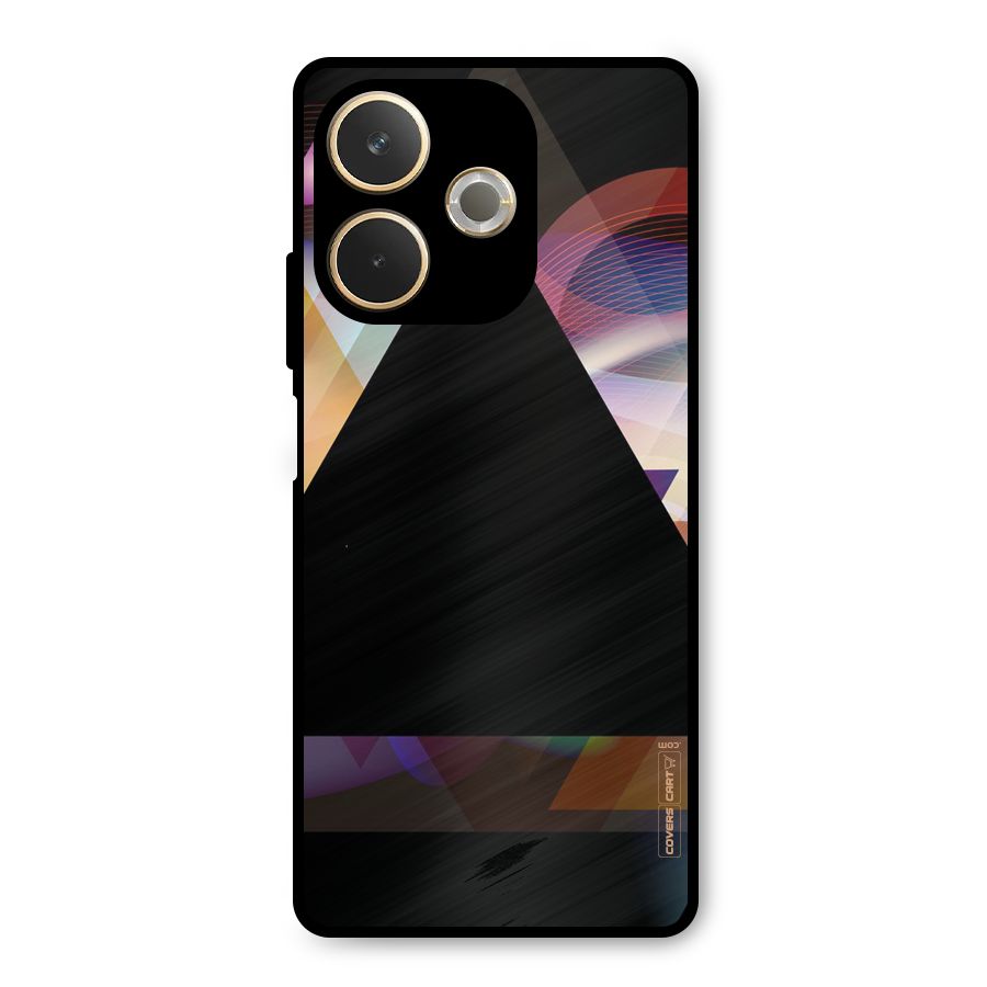 Triangle Black Abstract Metal Back Case for Oppo A5 Pro