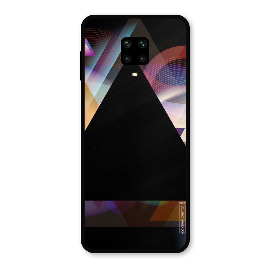 Triangle Black Abstract Metal Back Case for Poco M2