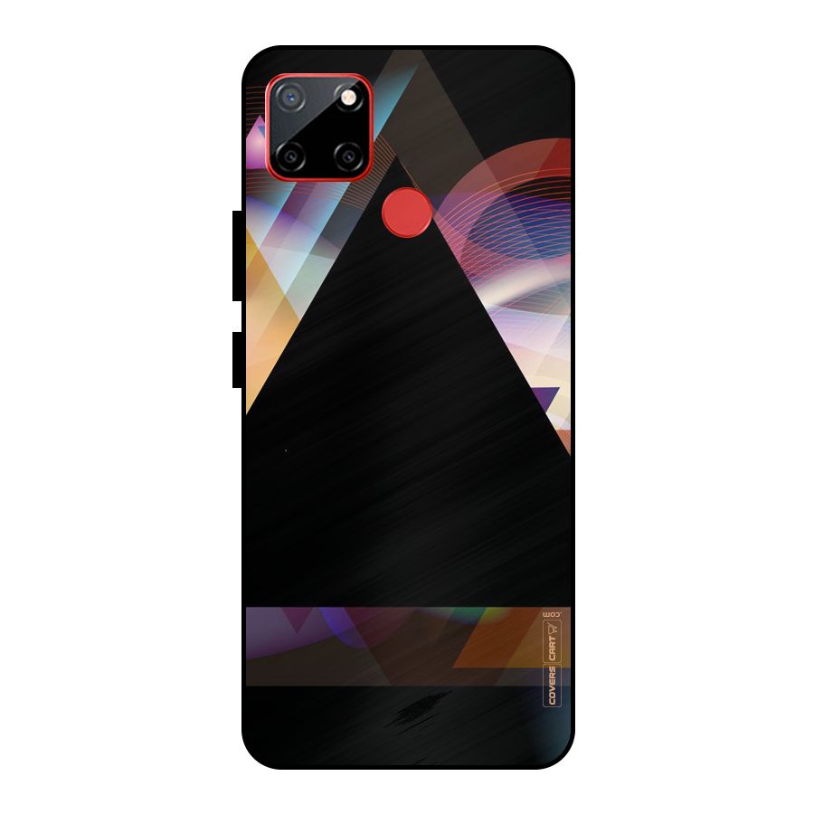 Triangle Black Abstract Metal Back Case for Realme C12