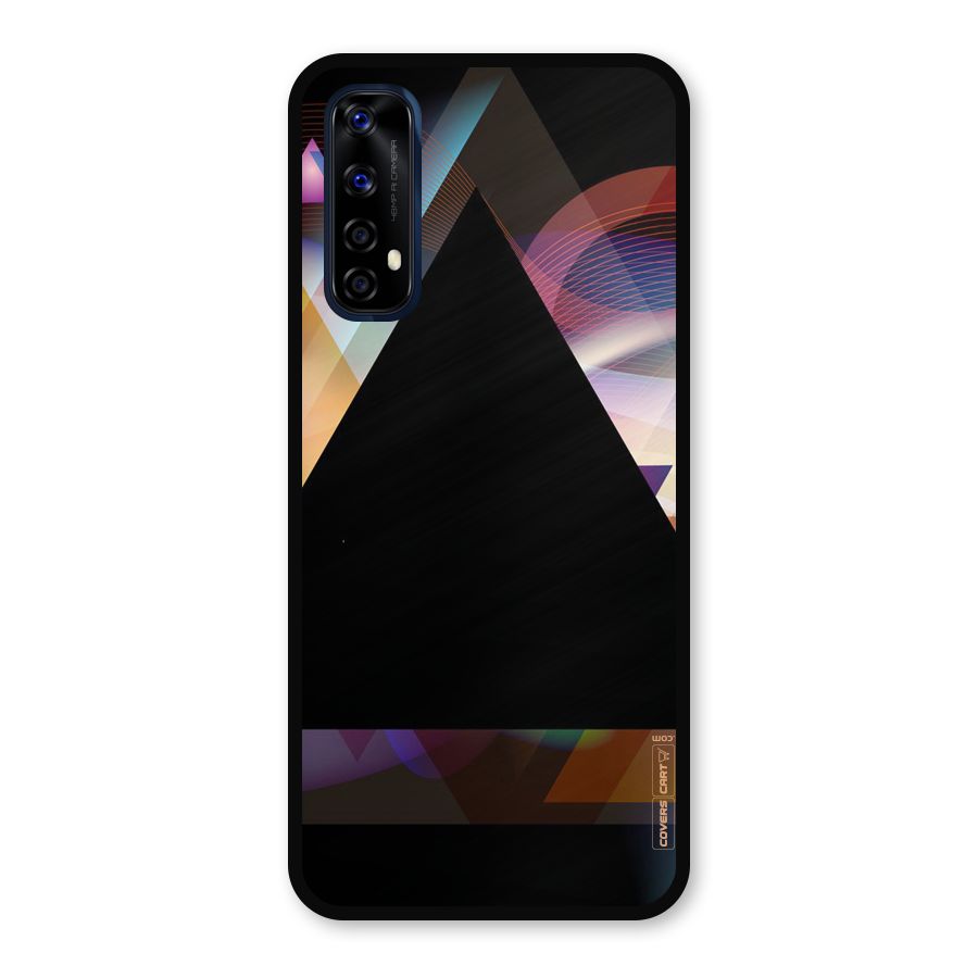 Triangle Black Abstract Metal Back Case for Realme Narzo 20 Pro