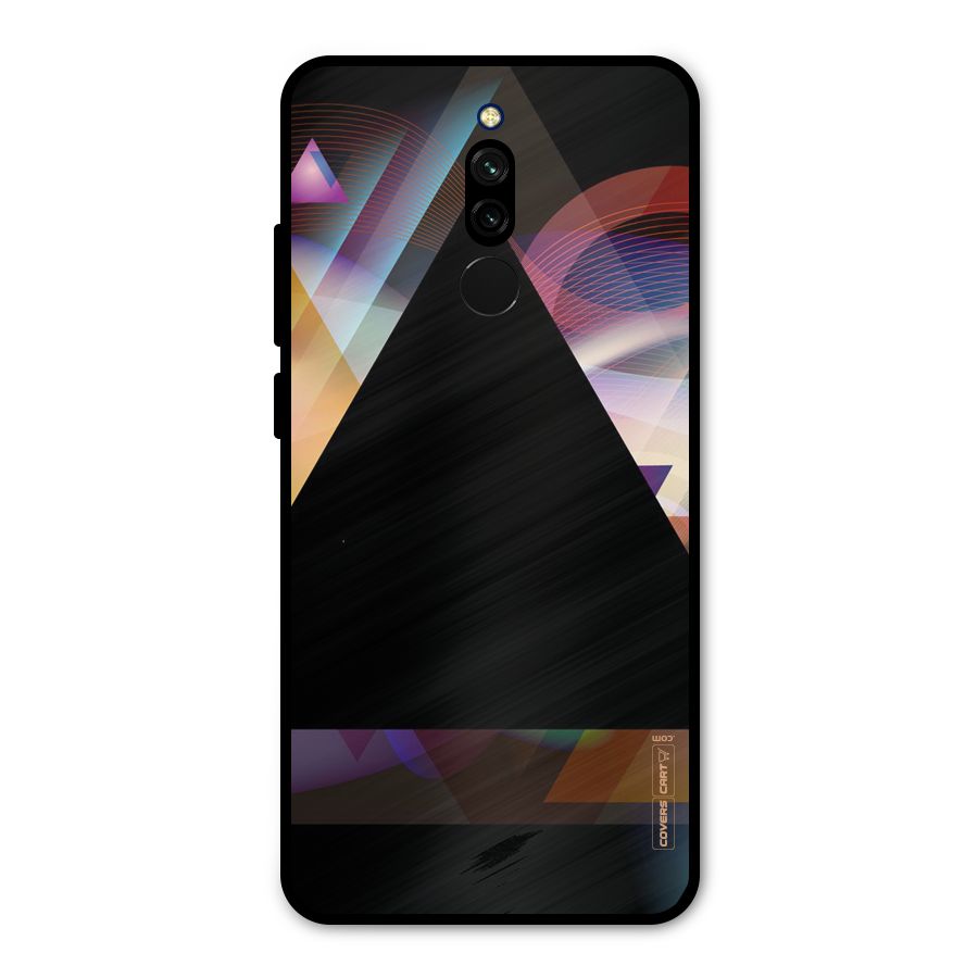 Triangle Black Abstract Metal Back Case for Redmi 8
