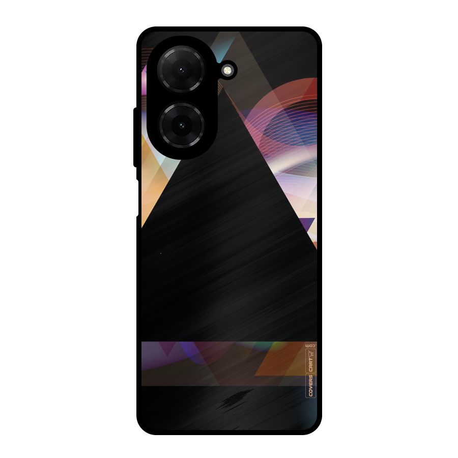 Triangle Black Abstract Metal Back Case for Redmi A5 4G