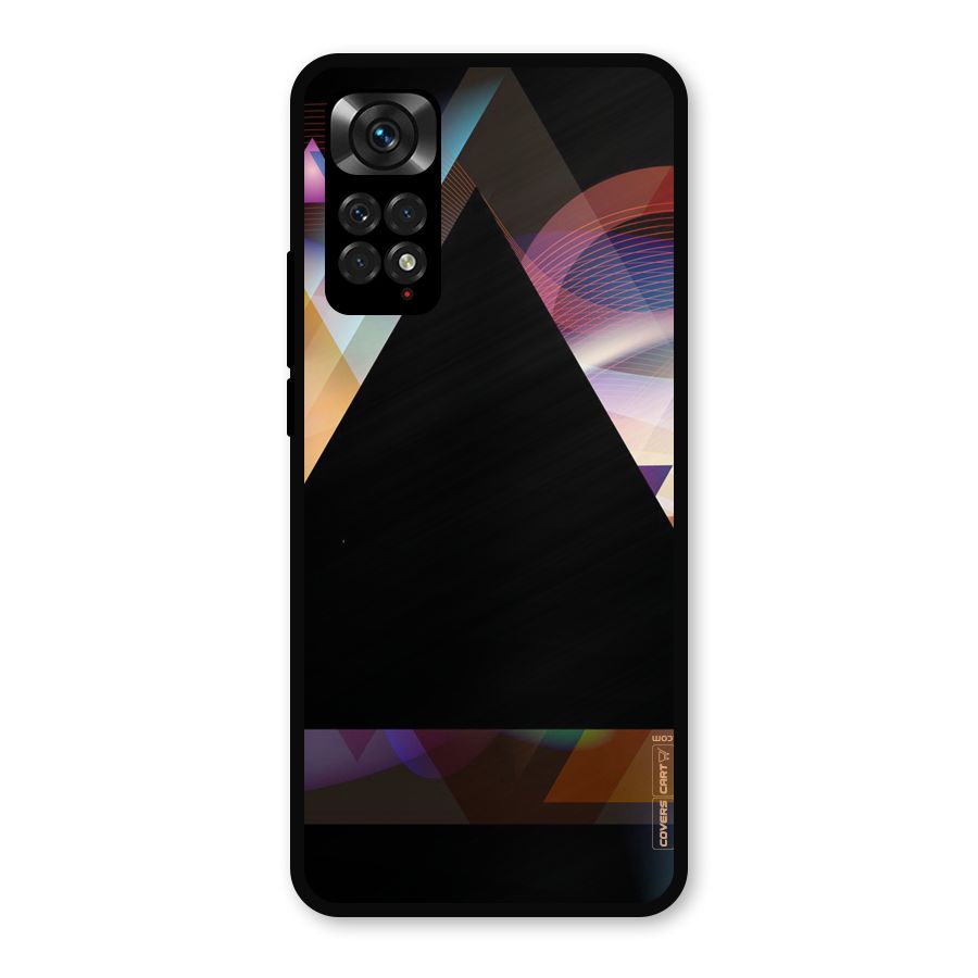 Triangle Black Abstract Metal Back Case for Redmi Note 11s