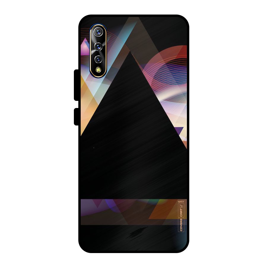 Triangle Black Abstract Metal Back Case for Vivo S1