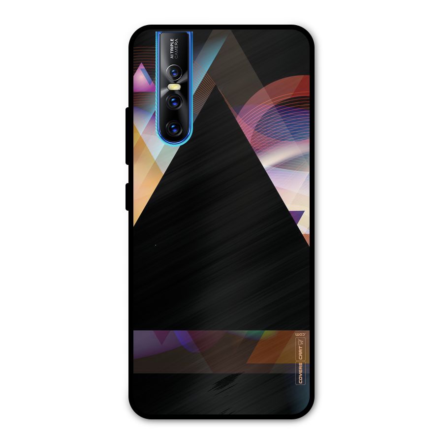 Triangle Black Abstract Metal Back Case for Vivo V15 Pro