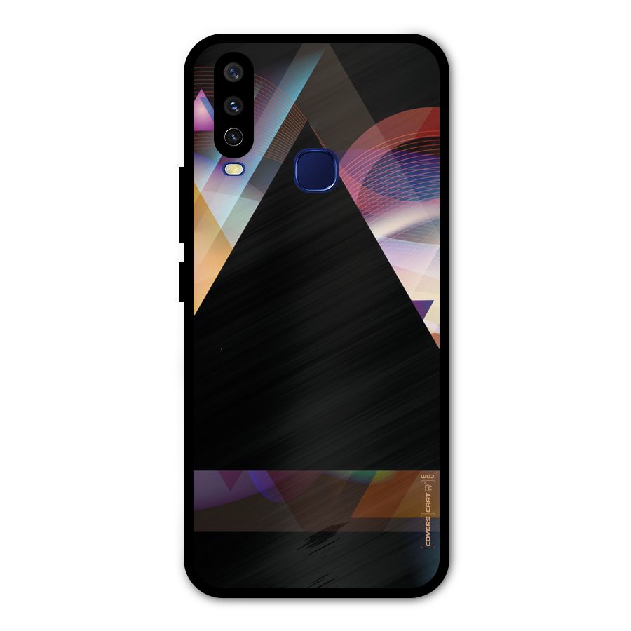 Triangle Black Abstract Metal Back Case for Vivo Y12