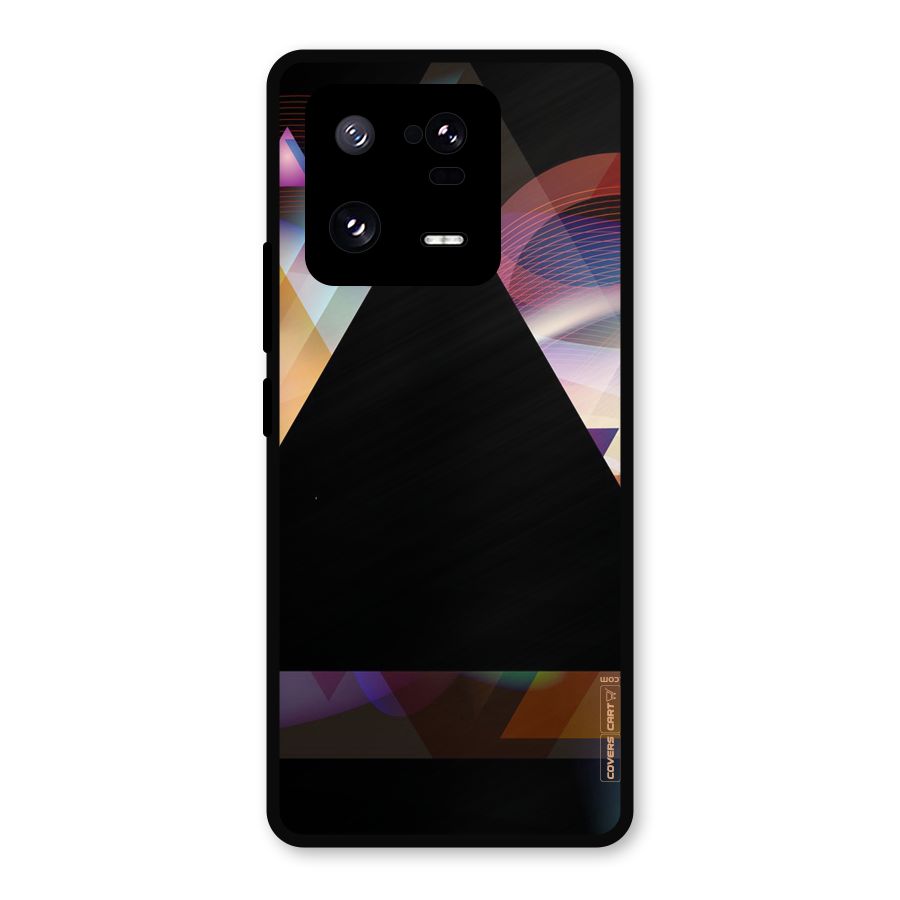 Triangle Black Abstract Metal Back Case for Xiaomi 13 Pro