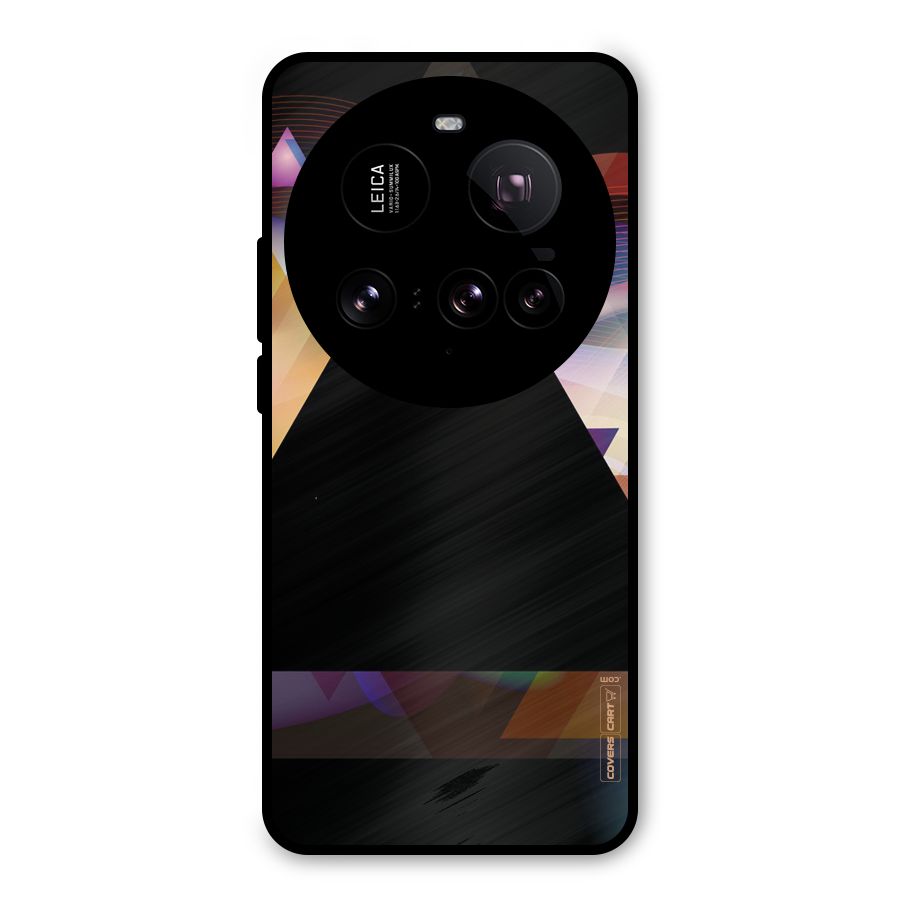 Triangle Black Abstract Metal Back Case for Xiaomi 15 Ultra