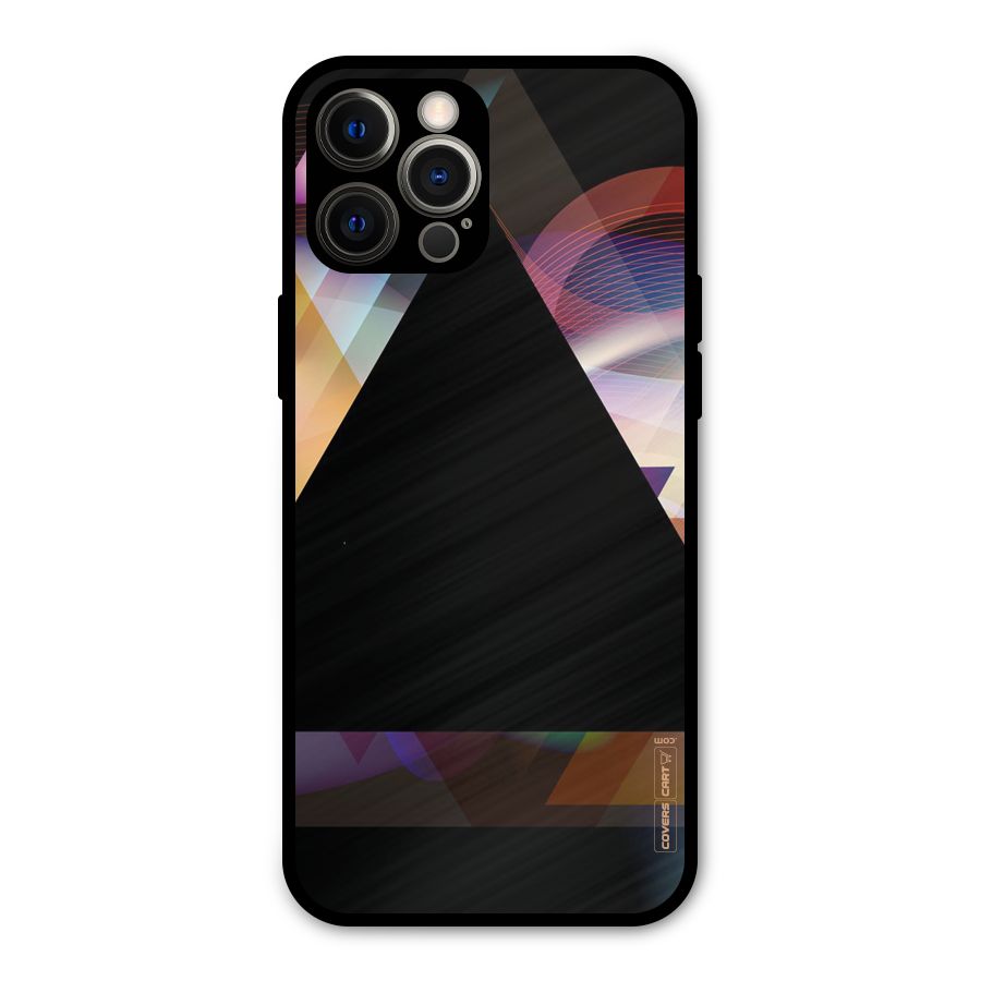 Triangle Black Abstract Metal Back Case for iPhone 12 Pro Max