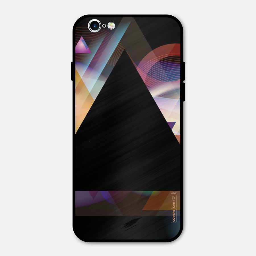 Triangle Black Abstract Metal Back Case for iPhone 6 6s