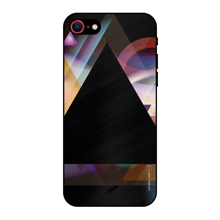 Triangle Black Abstract Metal Back Case for iPhone 7