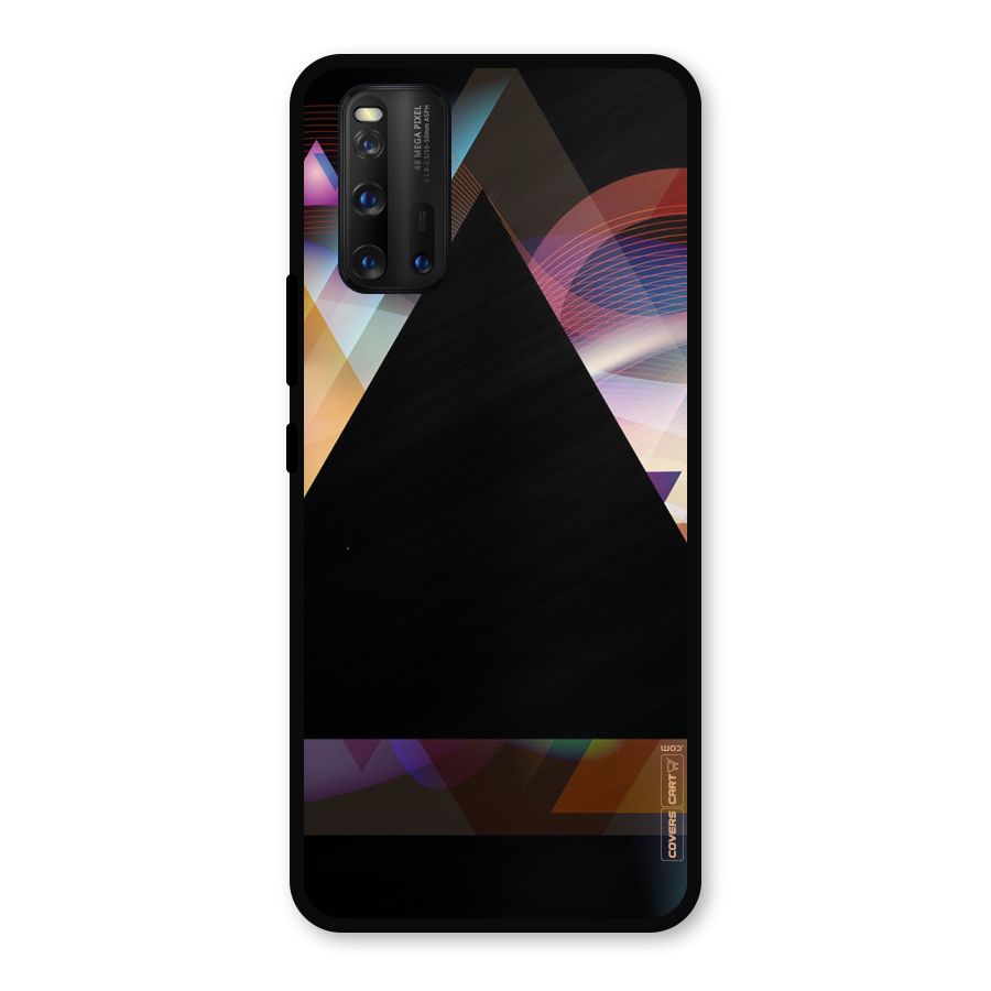 Triangle Black Abstract Metal Back Case for iQOO 3