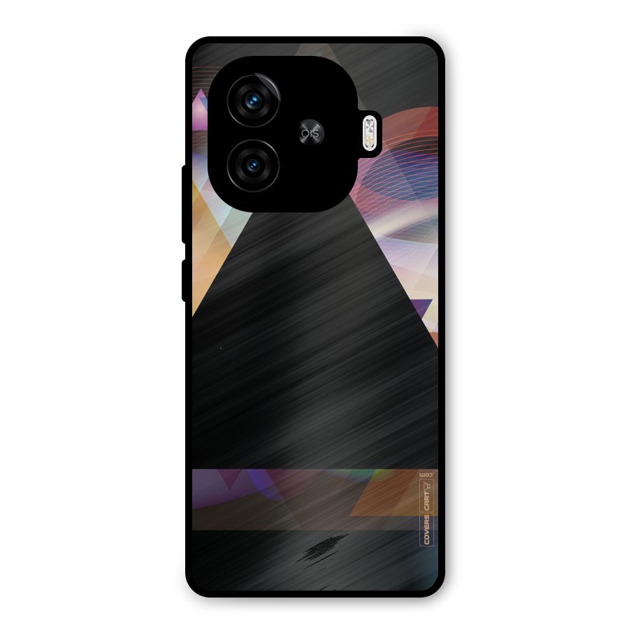 Triangle Black Abstract Metal Back Case for iQOO Neo 10R
