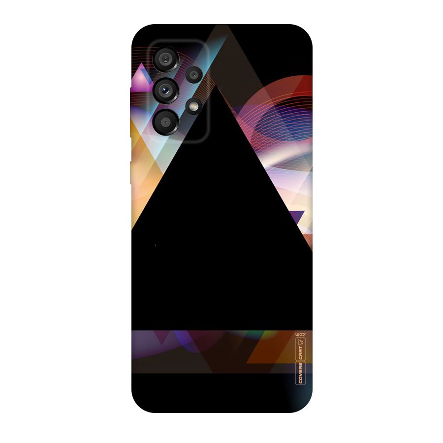 Triangle Black Abstract Original Polycarbonate Back Case for Galaxy A73 5G
