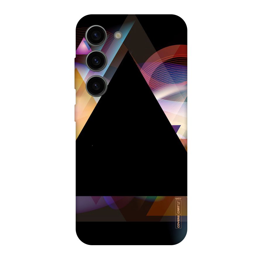 Triangle Black Abstract Original Polycarbonate Back Case for Galaxy S23