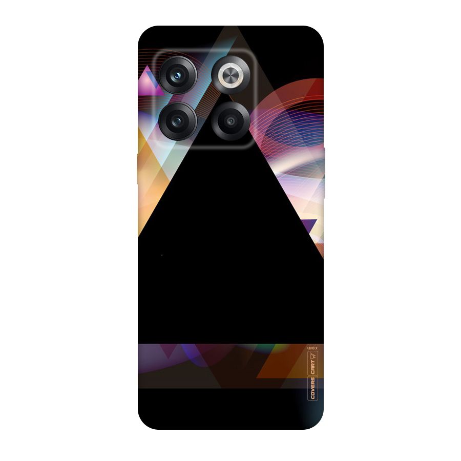 Triangle Black Abstract Original Polycarbonate Back Case for OnePlus 10T