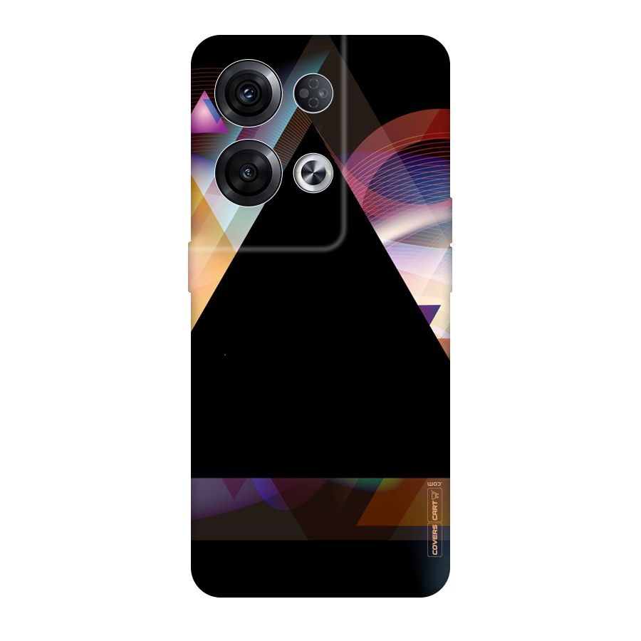 Triangle Black Abstract Original Polycarbonate Back Case for Oppo Reno8 Pro 5G