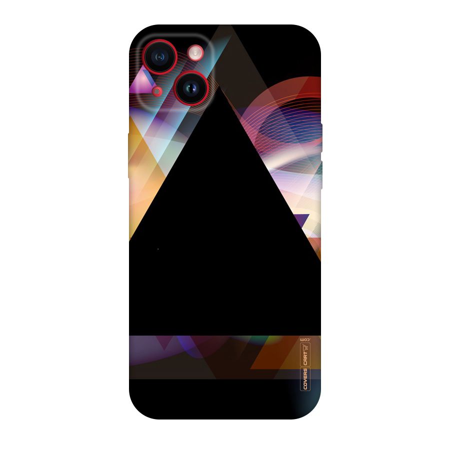 Triangle Black Abstract Original Polycarbonate Back Case for iPhone 14 Plus