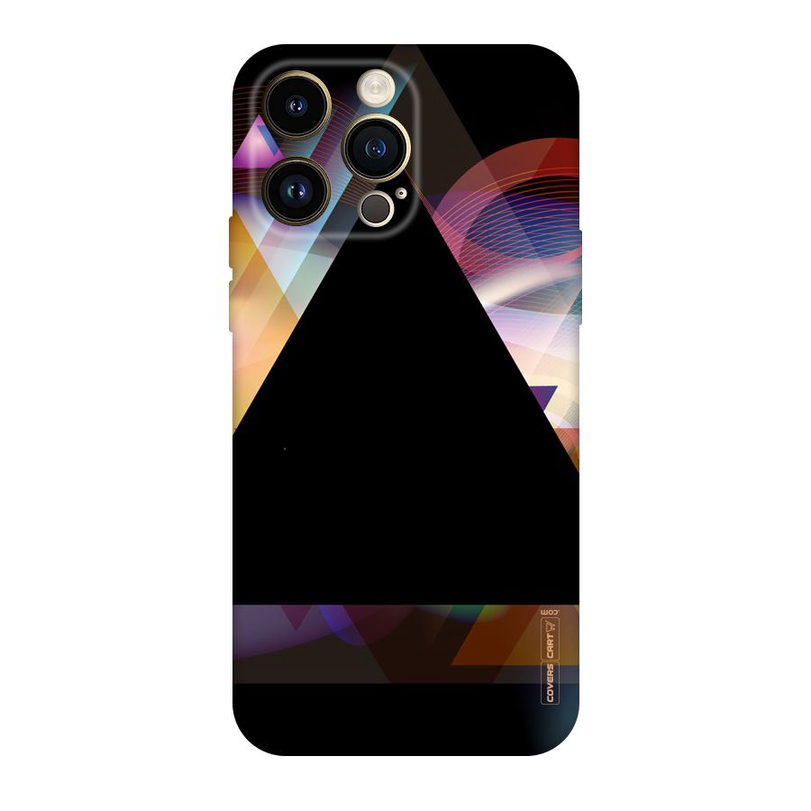 Triangle Black Abstract Original Polycarbonate Back Case for iPhone 14 Pro Max