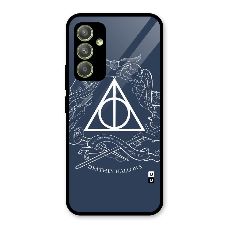 Triangle Blue Glass Back Case for Galaxy A54