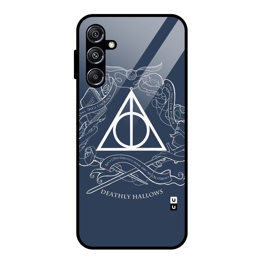 Triangle Blue Glass Back Case for Galaxy M34 5G