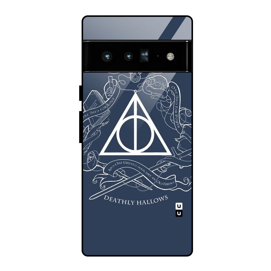 Triangle Blue Glass Back Case for Google Pixel 6 Pro