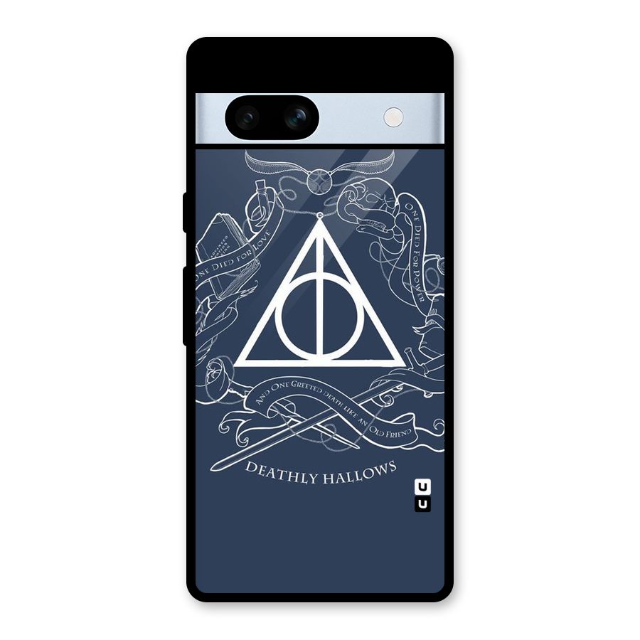 Triangle Blue Glass Back Case for Google Pixel 7a