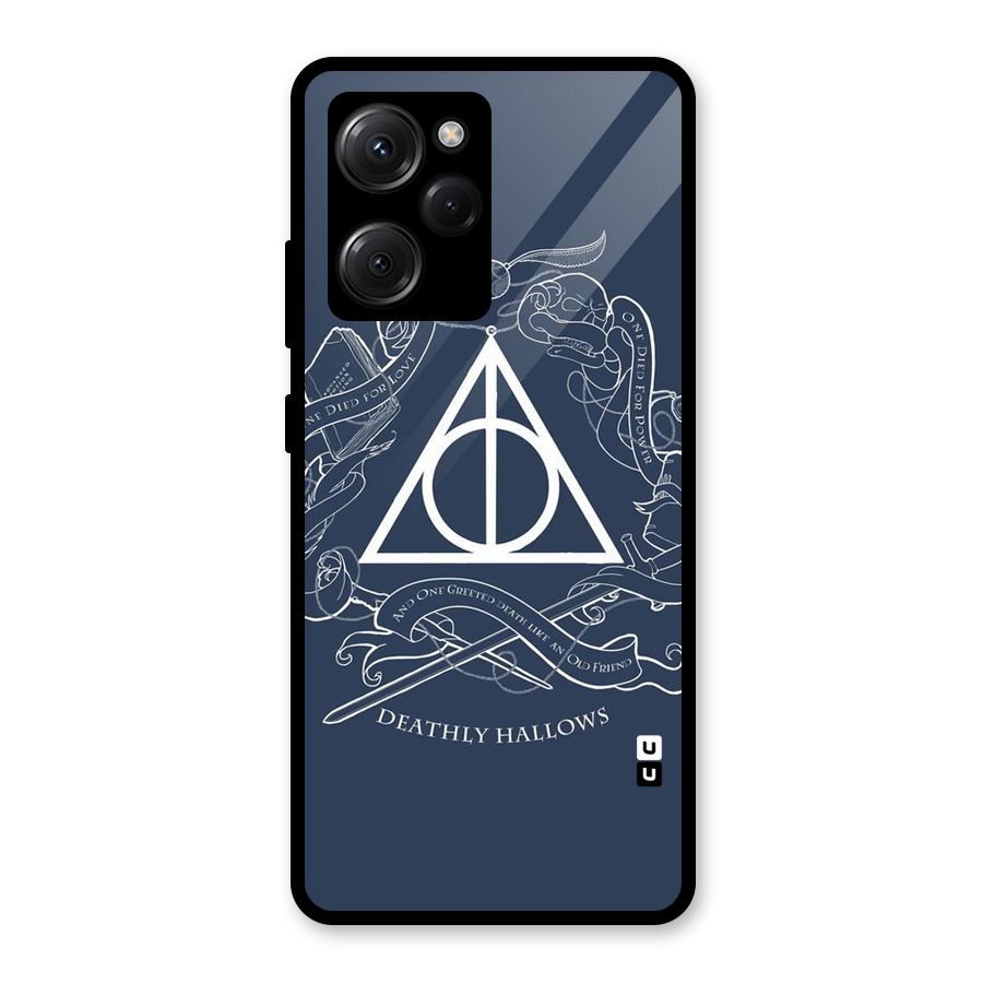 Triangle Blue Glass Back Case for Poco X5 Pro