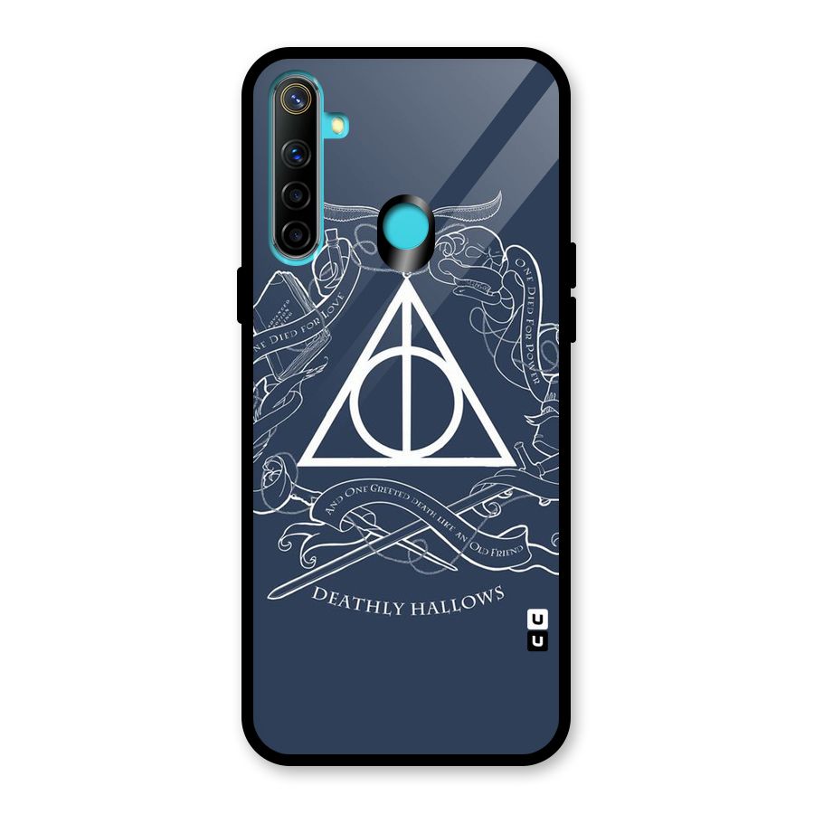Triangle Blue Glass Back Case for Realme 5i